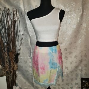 Women's 2 Piece Crop Top & Mini Skirt Outfit (S) NWOT